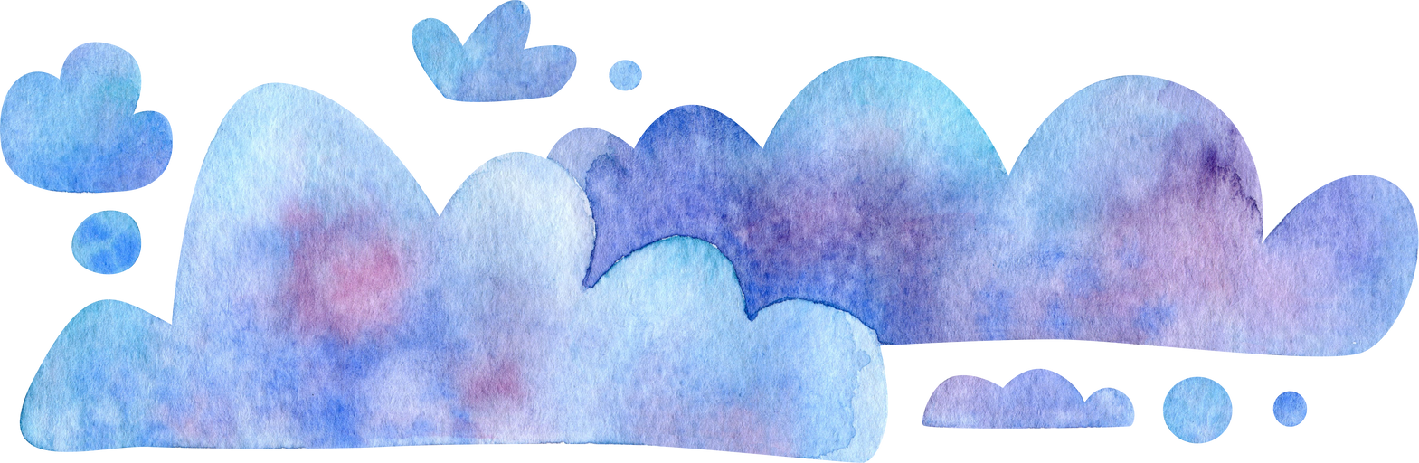 Watercolor illustration. Weather. cartoon cloud