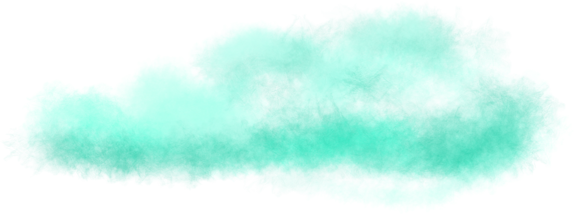 green cloud watercolor style